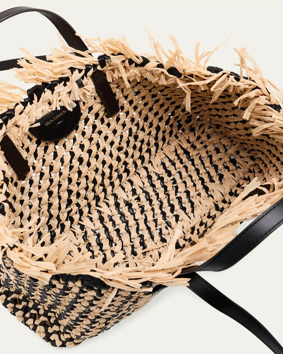Ulla Johnson Lali Small Fringed Woven Raffia Tote Bag | Thumbnail 4 Ulla Johnson Lali Small Fringed Woven Raffia Tote Bag | Thumbnail 4