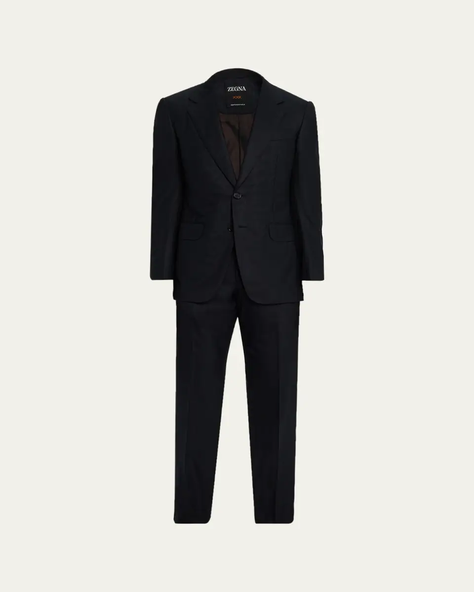 ZEGNA Men's Centoventimila Wool Tonal Stripe Suit | Thumbnail 9 ZEGNA Men's Centoventimila Wool Tonal Stripe Suit | Thumbnail 9
