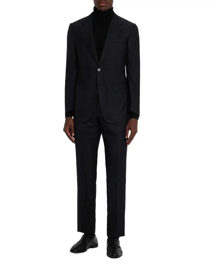ZEGNA Men's Centoventimila Wool Tonal Stripe Suit | Image 1 ZEGNA Men's Centoventimila Wool Tonal Stripe Suit | Image 1