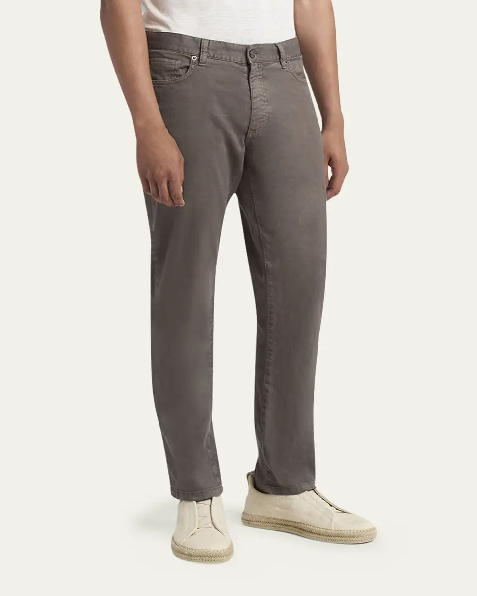 ZEGNA Men's Comfort Linen and Cotton Five-Pocket Pants | Thumbnail 4 ZEGNA Men's Comfort Linen and Cotton Five-Pocket Pants | Thumbnail 4