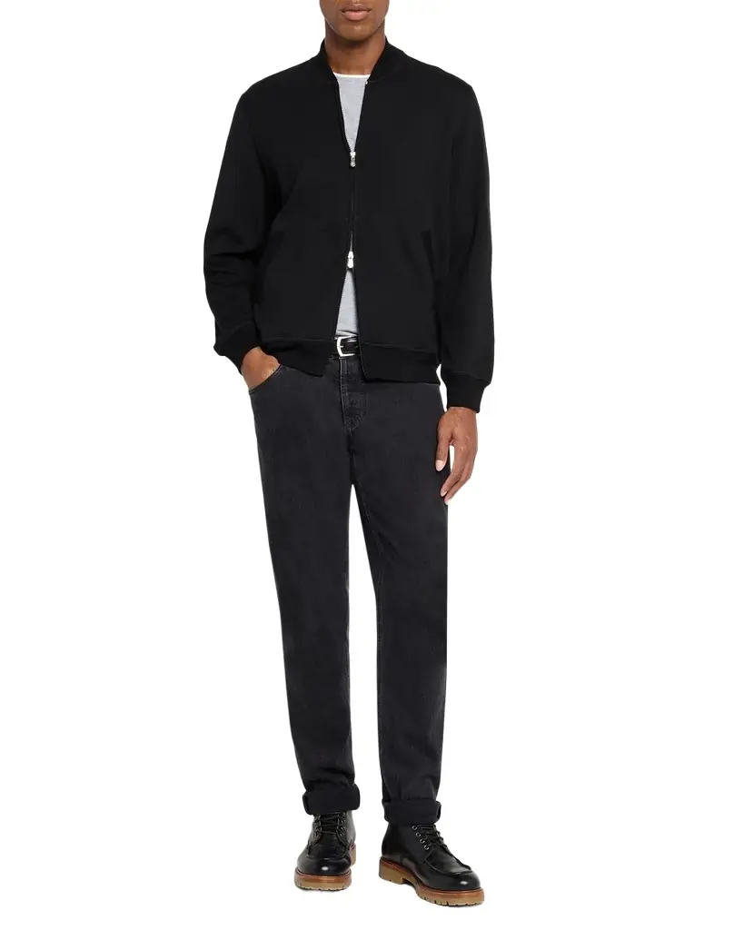 Brunello Cucinelli Men's Travel Full-Zip Bomber Jacket | Image 1 Brunello Cucinelli Men's Travel Full-Zip Bomber Jacket | Image 1