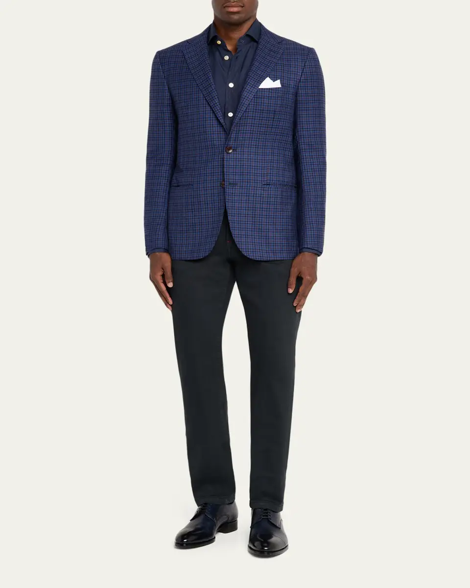 Kiton Men's Soft Cashmere Multi-Check Sport Coat | Thumbnail 2 Kiton Men's Soft Cashmere Multi-Check Sport Coat | Thumbnail 2