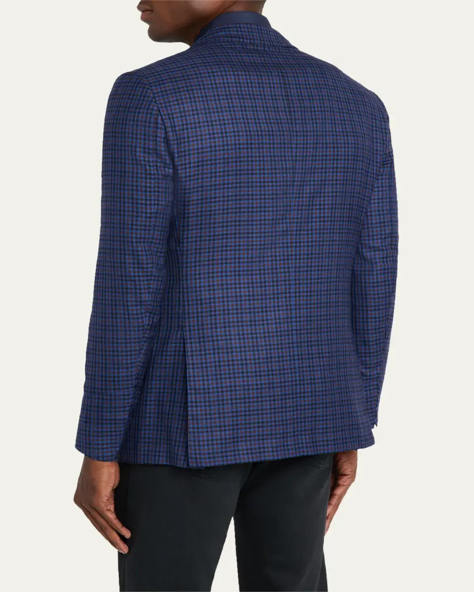 Kiton Men's Soft Cashmere Multi-Check Sport Coat | Thumbnail 3 Kiton Men's Soft Cashmere Multi-Check Sport Coat | Thumbnail 3