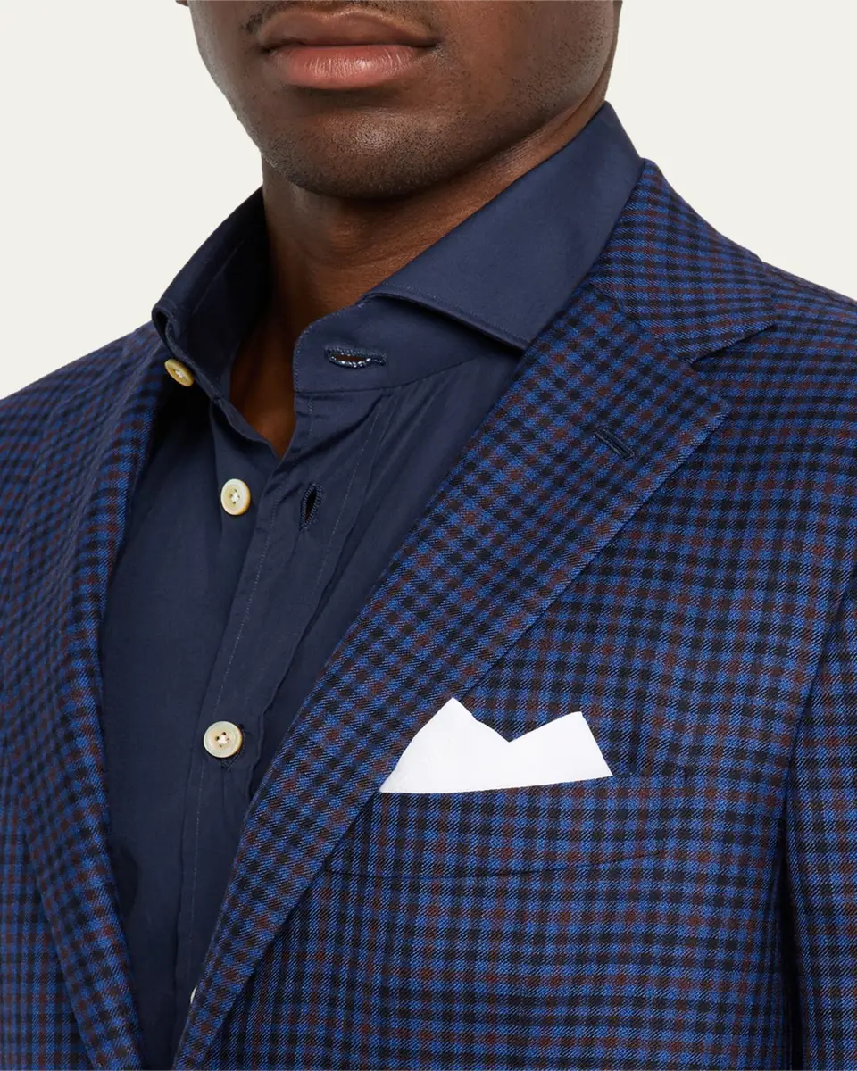 Kiton Men's Soft Cashmere Multi-Check Sport Coat | Thumbnail 5 Kiton Men's Soft Cashmere Multi-Check Sport Coat | Thumbnail 5
