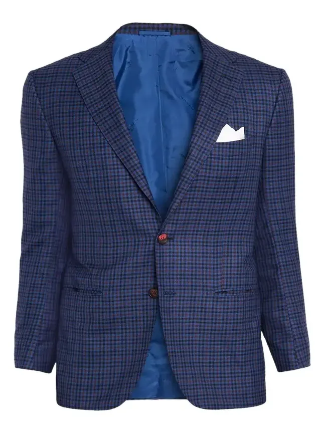 Men's Soft Cashmere Multi-Check Sport Coat