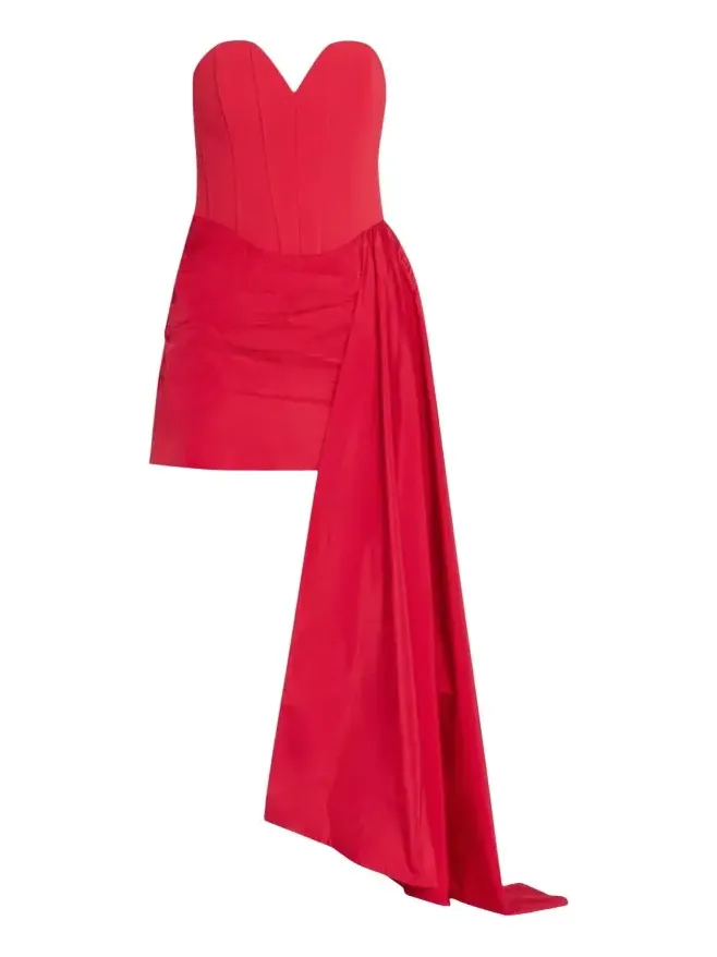 Zarya Strapless Draped Bustier Mini Dress Zarya Strapless Draped Bustier Mini Dress