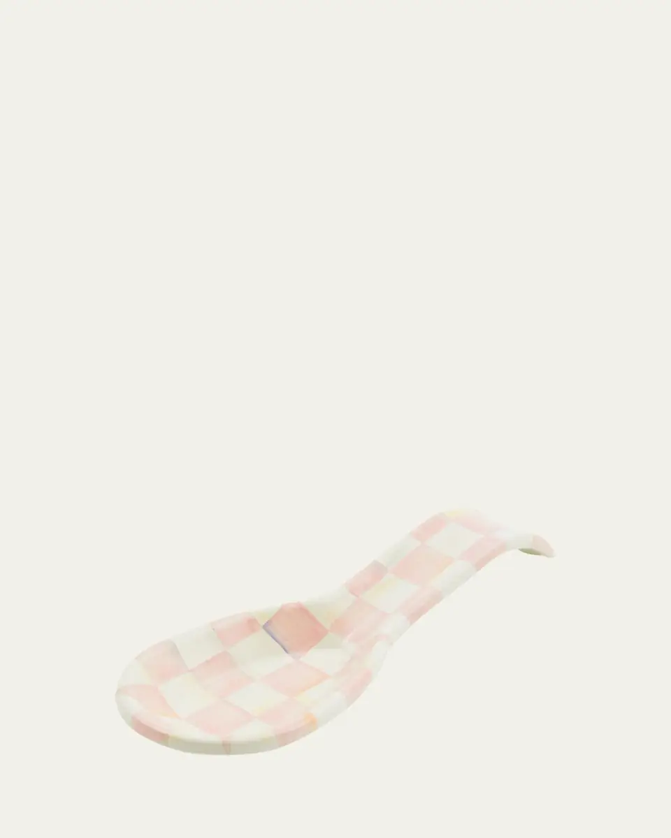 MacKenzie-Childs Rosy Check Enamel Spoon Rest | Thumbnail 2