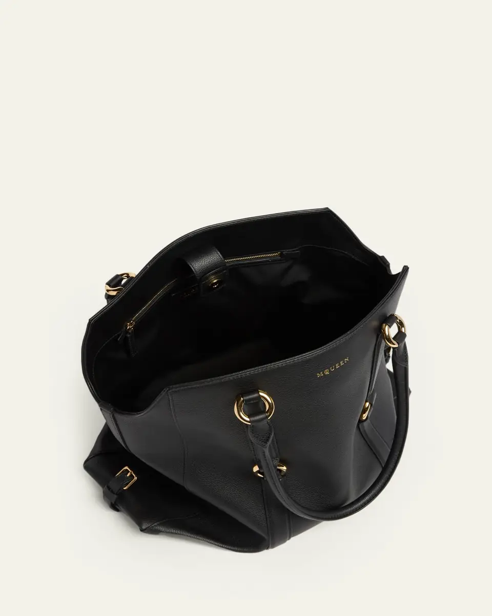 Alexander McQueen Farringdon Ring-Embellished Leather Tote Bag | Thumbnail 4 Alexander McQueen Farringdon Ring-Embellished Leather Tote Bag | Thumbnail 4