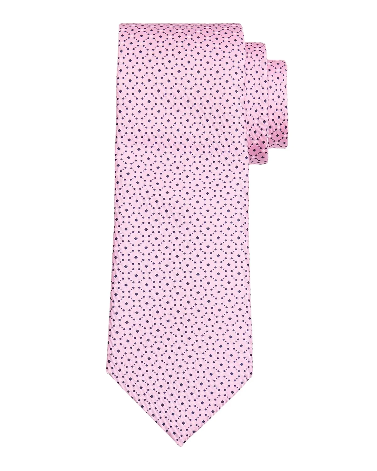 Men's Lattice-Print Silk Tie