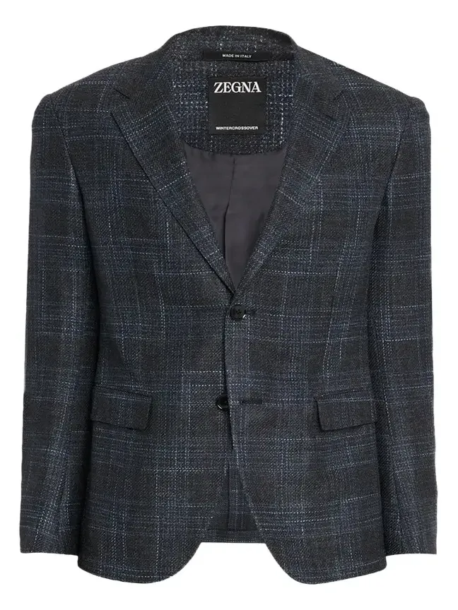 Zegna Men's Winter Crossover Check Single-Breasted Sport Coat