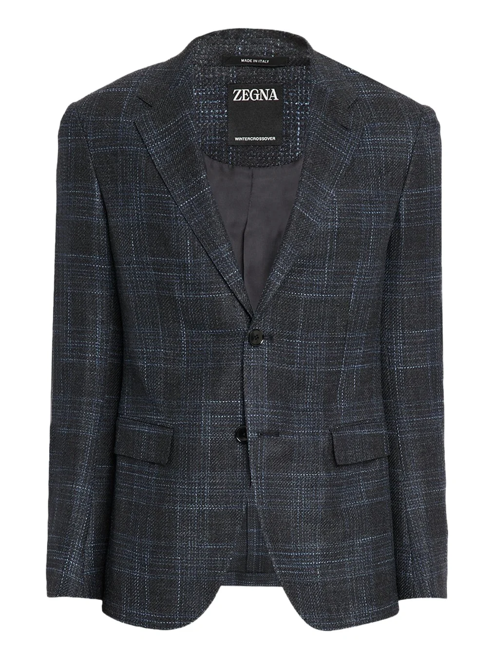 Men's Winter Crossover Check Single-Breasted Sport Coat