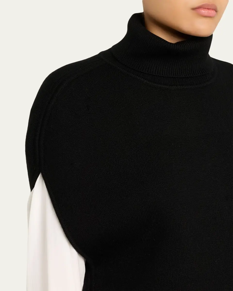 TOTEME Double-Knitted Turtleneck Cape | Thumbnail 5 TOTEME Double-Knitted Turtleneck Cape | Thumbnail 5