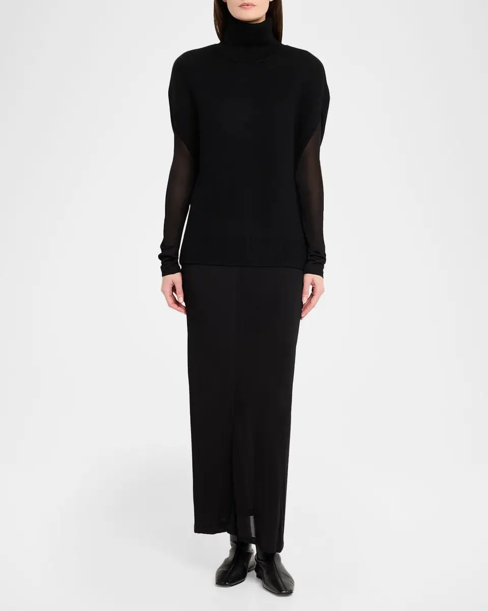 TOTEME Double-Knitted Turtleneck Cape | Thumbnail 6 TOTEME Double-Knitted Turtleneck Cape | Thumbnail 6