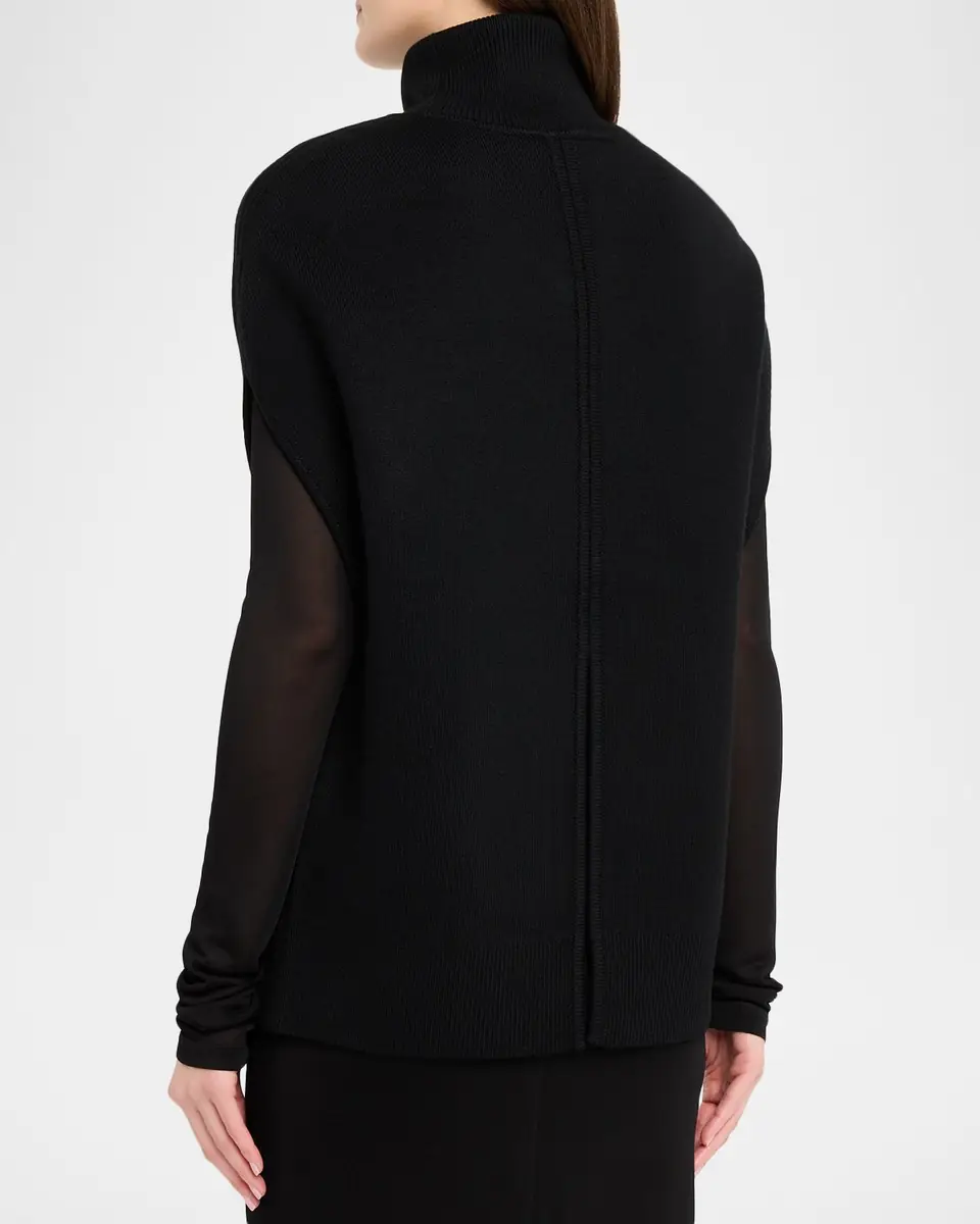 TOTEME Double-Knitted Turtleneck Cape | Thumbnail 7 TOTEME Double-Knitted Turtleneck Cape | Thumbnail 7