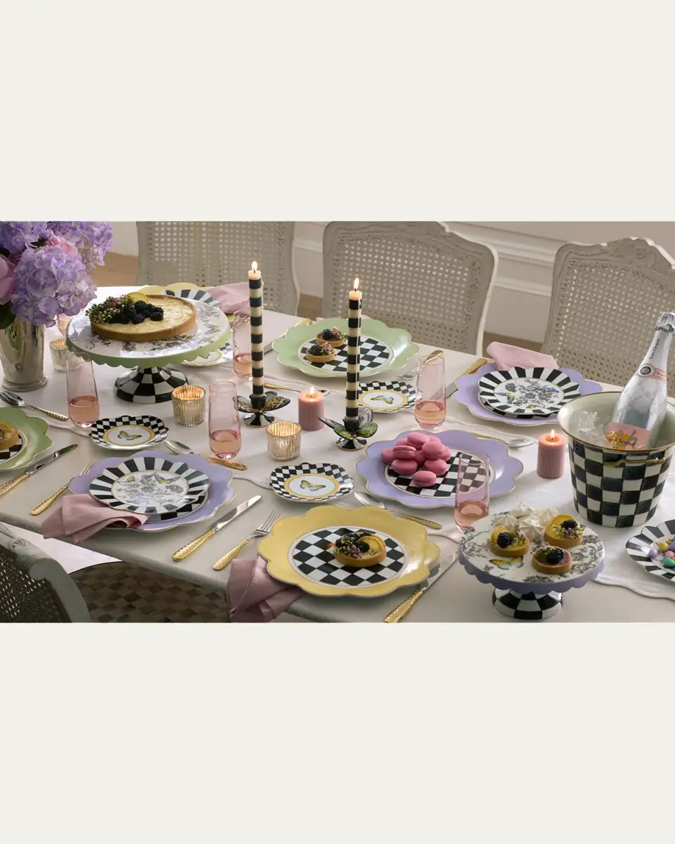MacKenzie-Childs Buttercream Butterfly Toile Dinner Plate | Thumbnail 2