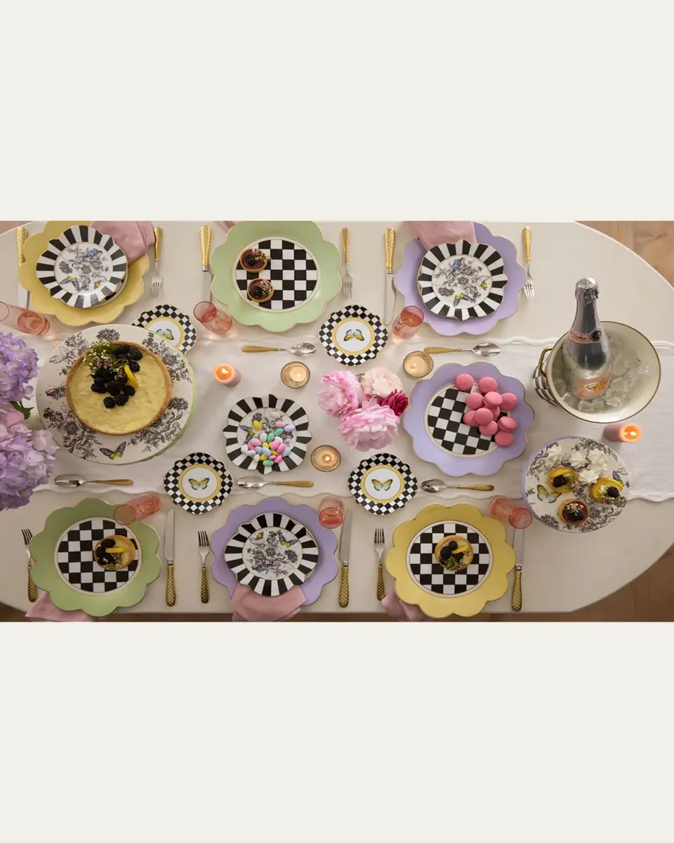 MacKenzie-Childs Buttercream Butterfly Toile Dinner Plate | Thumbnail 3