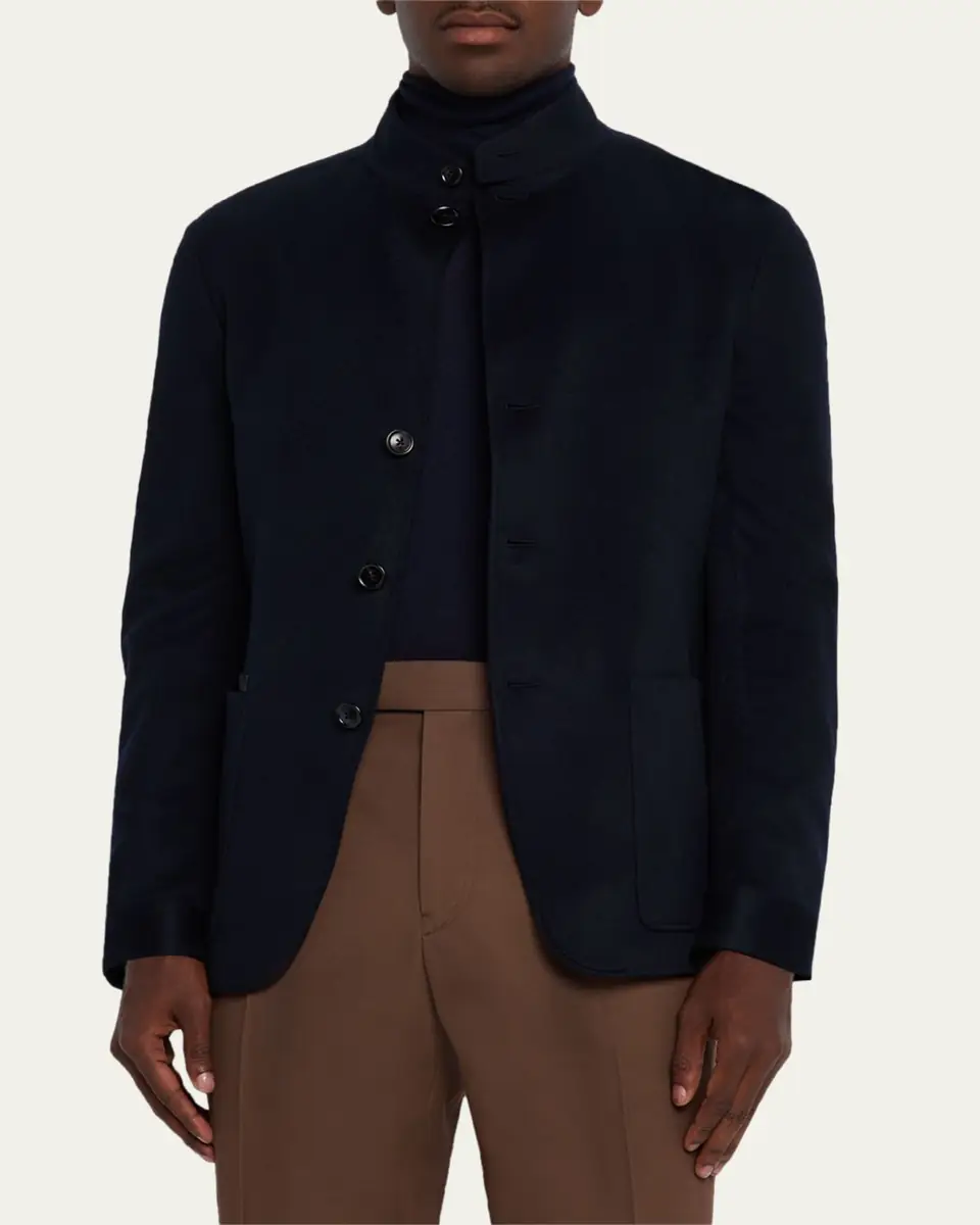 Zegna Men's Cashmere Il Conte Chore Jacket | Thumbnail 9