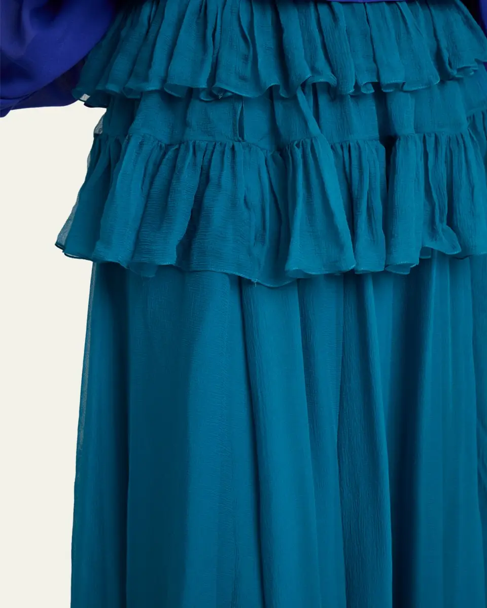Chloé Tiered Ruffle Organic Silk Mousseline Maxi Skirt | Thumbnail 5 Chloé Tiered Ruffle Organic Silk Mousseline Maxi Skirt | Thumbnail 5