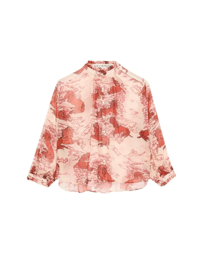 Alix of Bohemia Poet Rouge Pegasus Long-Sleeve Blouse | Image 1 Alix of Bohemia Poet Rouge Pegasus Long-Sleeve Blouse | Image 1