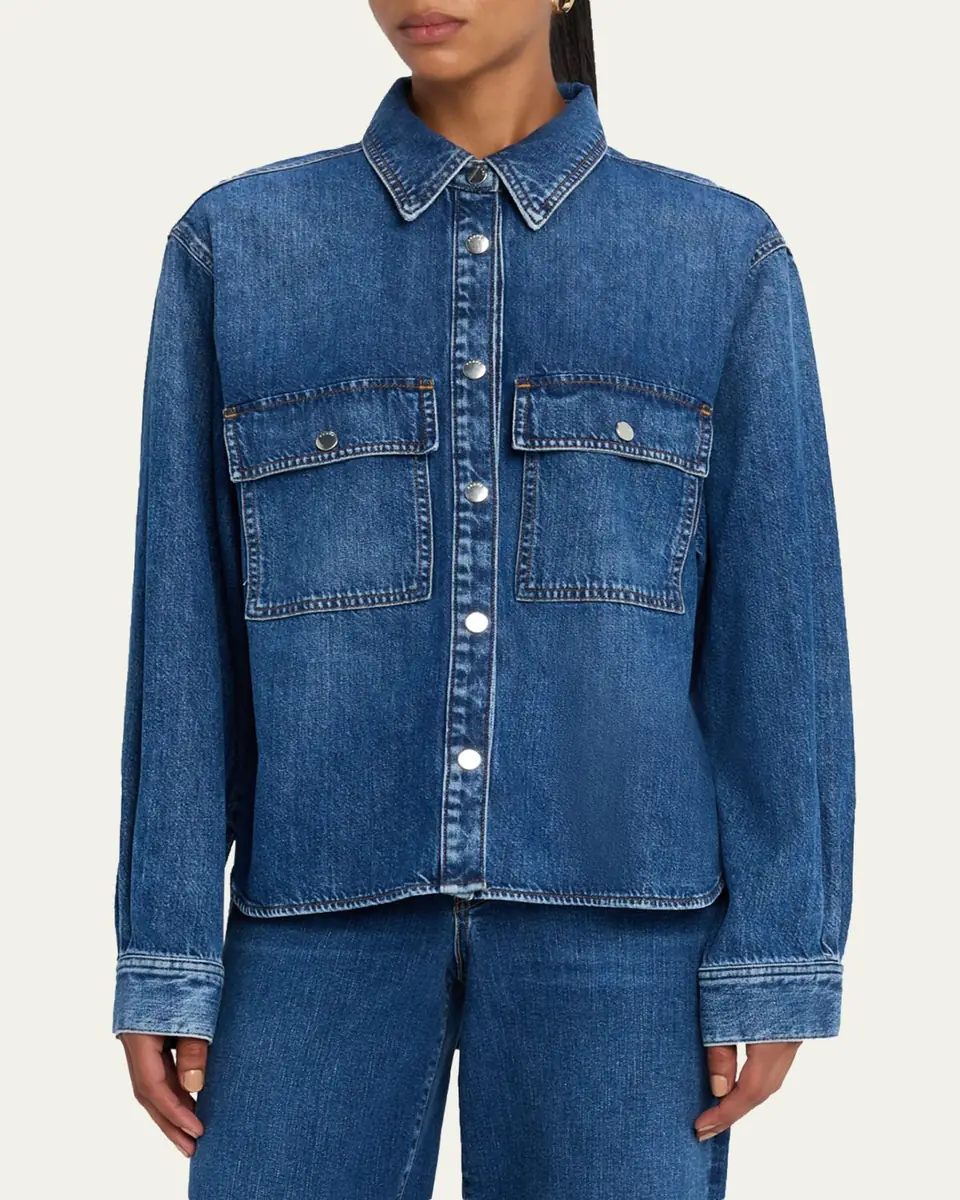 FRAME The Long-Sleeve Denim Shirt | Thumbnail 4