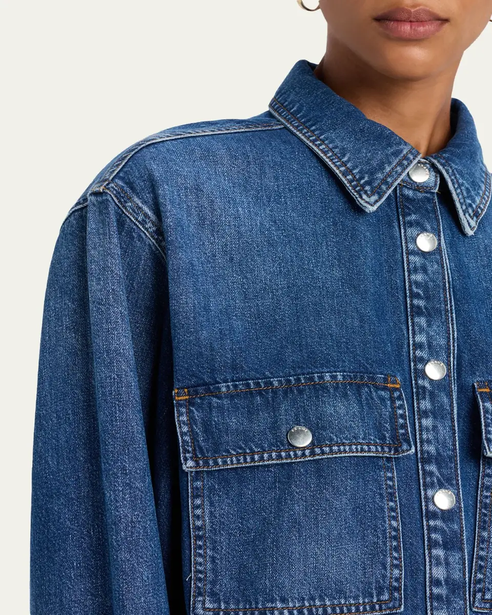 FRAME The Long-Sleeve Denim Shirt | Thumbnail 5