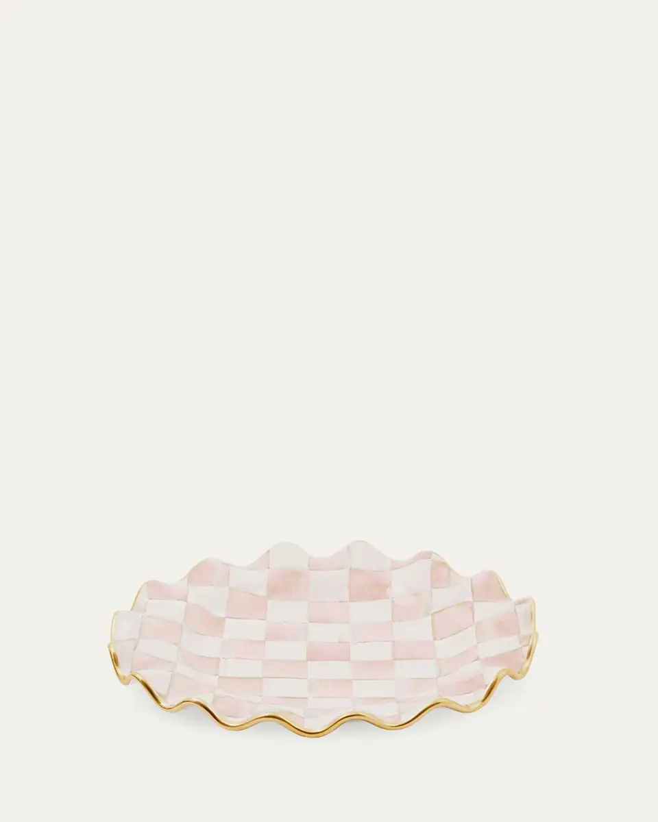 MacKenzie-Childs Rosy Check Ceramic Fluted Dinner Plate | Thumbnail 2 MacKenzie-Childs Rosy Check Ceramic Fluted Dinner Plate | Thumbnail 2