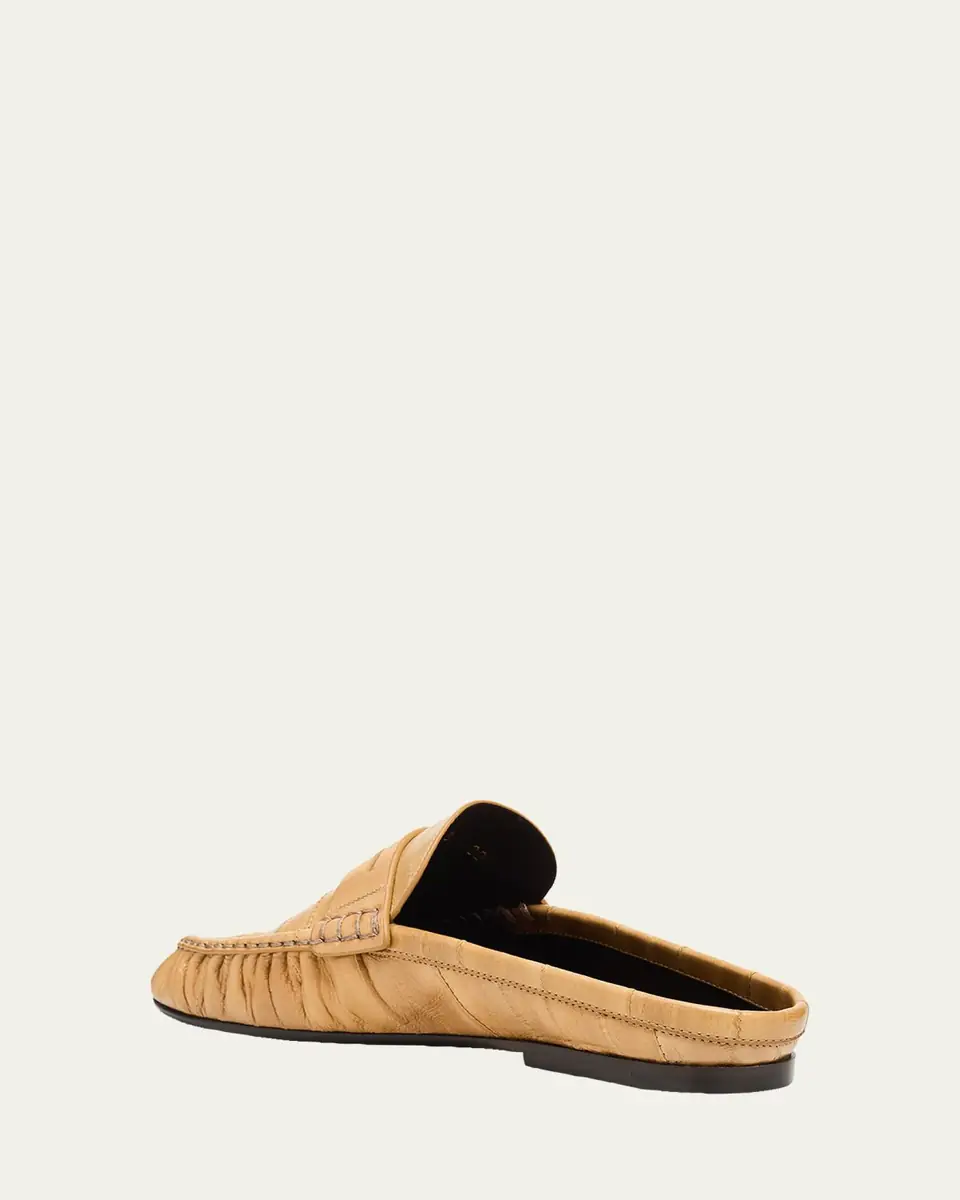 Saint Laurent Le Loafer Eel Leather Penny Loafer Mules | Thumbnail 4 Saint Laurent Le Loafer Eel Leather Penny Loafer Mules | Thumbnail 4