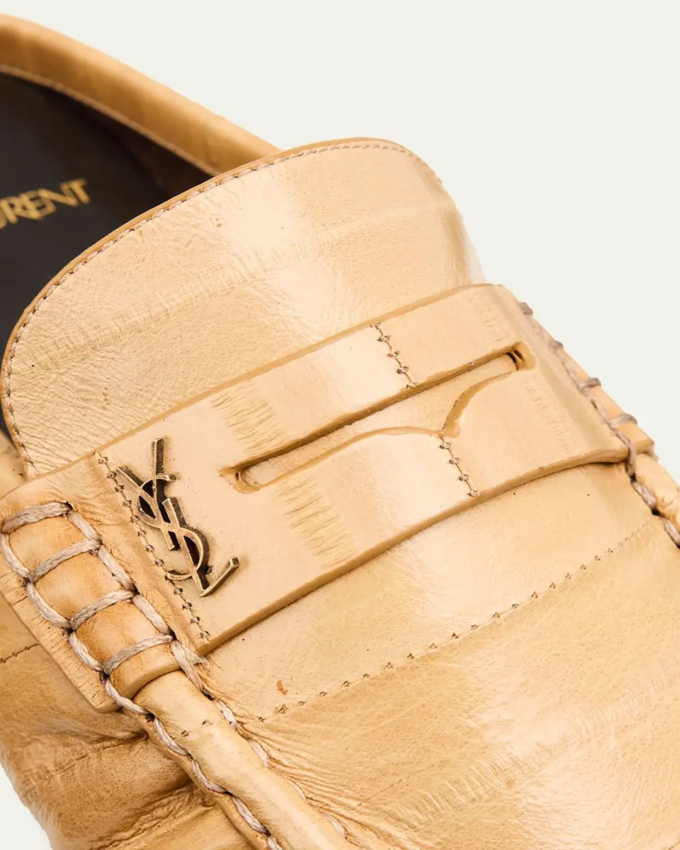 Saint Laurent Le Loafer Eel Leather Penny Loafer Mules | Thumbnail 5 Saint Laurent Le Loafer Eel Leather Penny Loafer Mules | Thumbnail 5