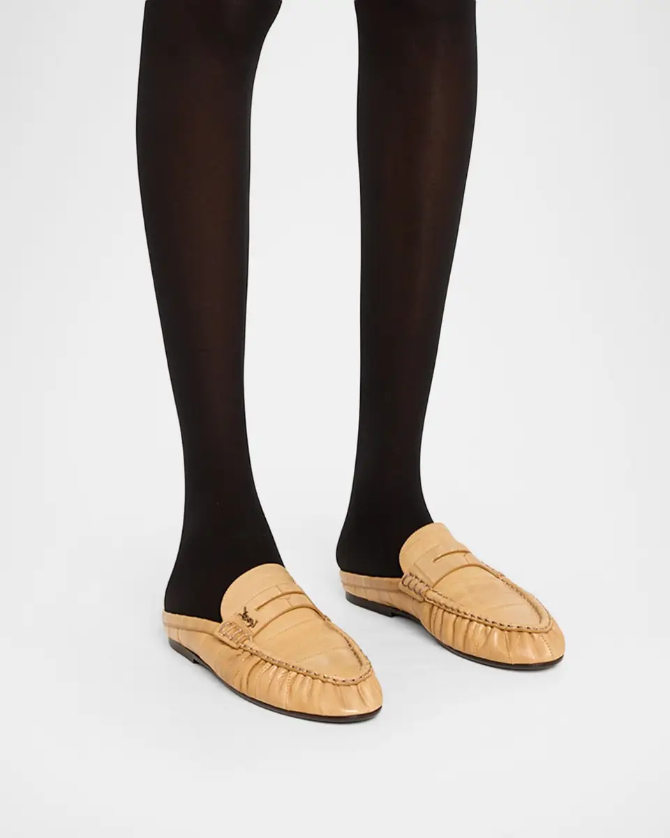 Saint Laurent Le Loafer Eel Leather Penny Loafer Mules | Thumbnail 6 Saint Laurent Le Loafer Eel Leather Penny Loafer Mules | Thumbnail 6