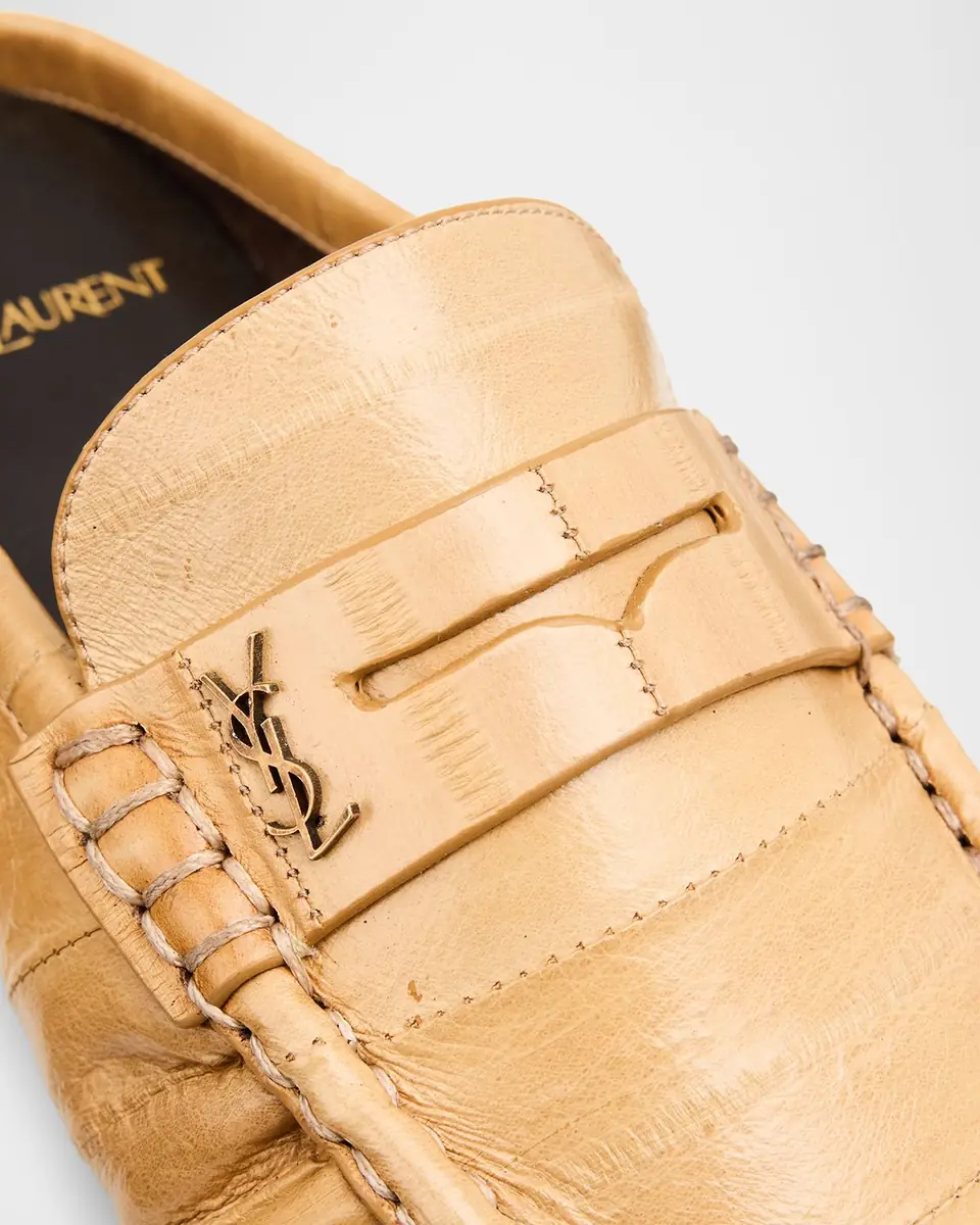 Saint Laurent Le Loafer Eel Leather Penny Loafer Mules | Thumbnail 9 Saint Laurent Le Loafer Eel Leather Penny Loafer Mules | Thumbnail 9