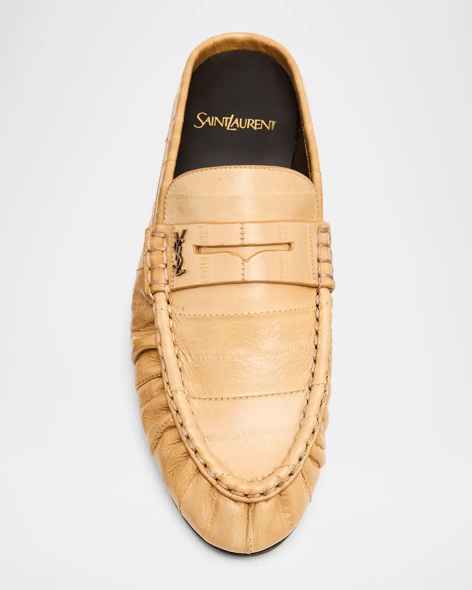Saint Laurent Le Loafer Eel Leather Penny Loafer Mules | Thumbnail 10 Saint Laurent Le Loafer Eel Leather Penny Loafer Mules | Thumbnail 10