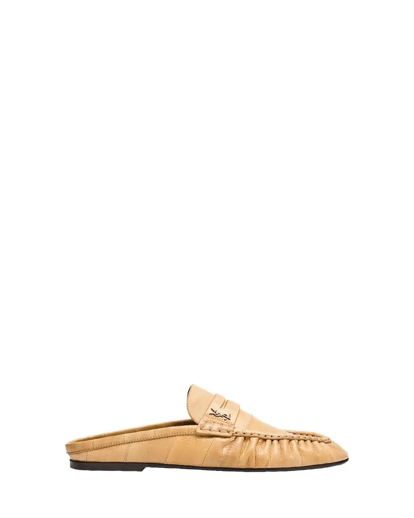 Le Loafer Eel Leather Penny Loafer Mules