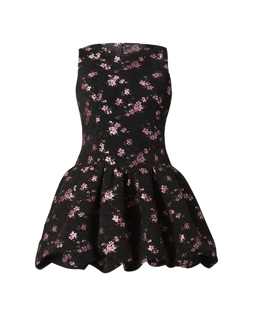 Shoshanna Raffaella Velvet Jacquard Bubble Mini Dress | Image 1 Shoshanna Raffaella Velvet Jacquard Bubble Mini Dress | Image 1
