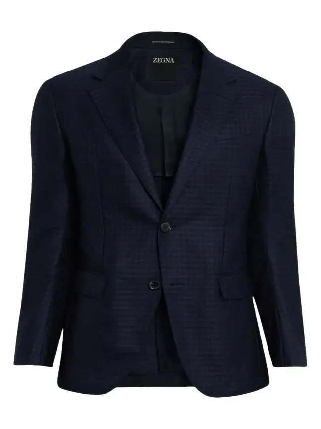 Zegna Men's Cashmere and Silk Tonal Check Sport Coat
