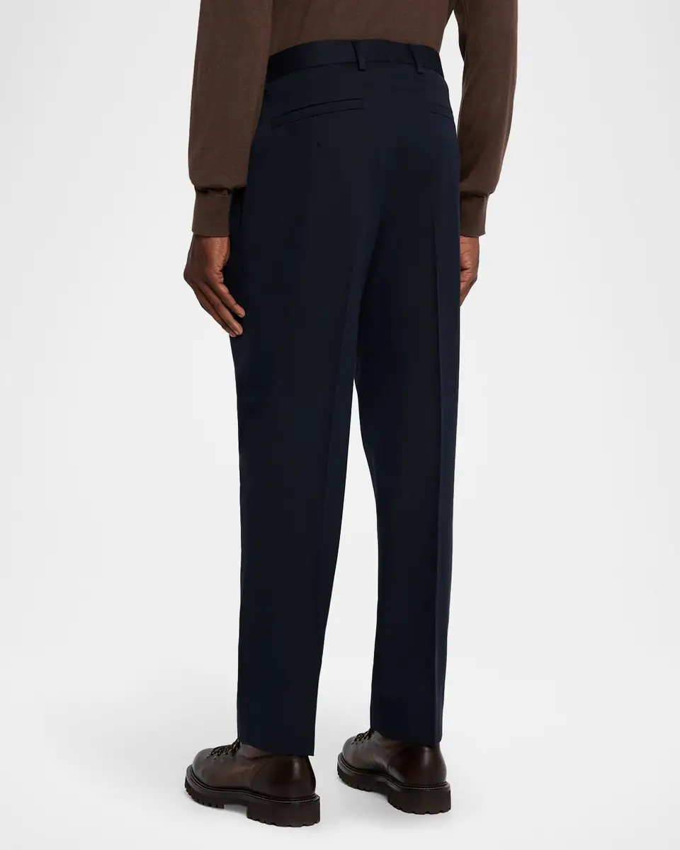 ZEGNA Men's Cotton and Wool Single-Pleated Pants | Thumbnail 2