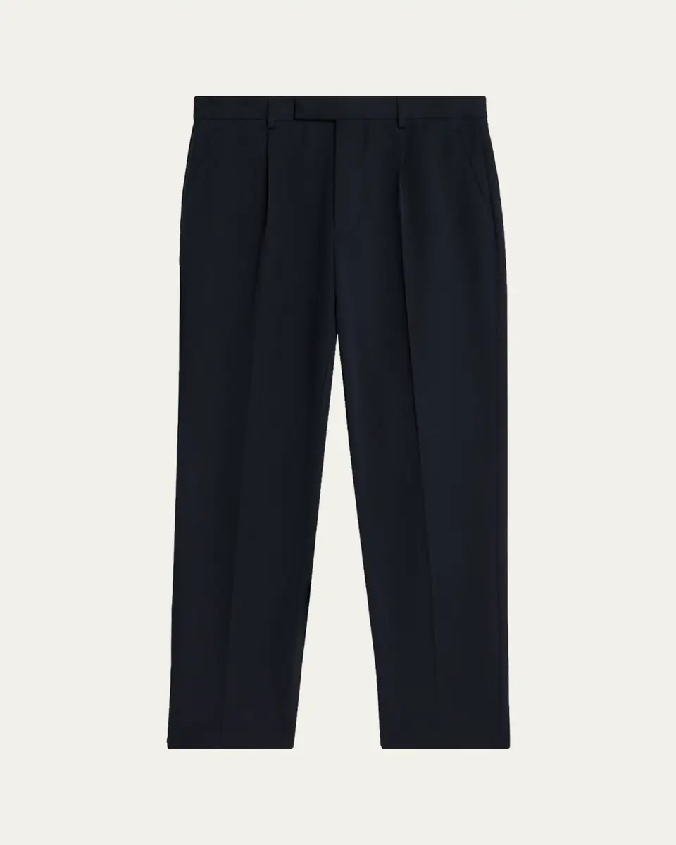 ZEGNA Men's Cotton and Wool Single-Pleated Pants | Thumbnail 6
