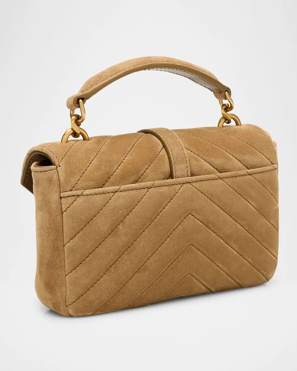 Saint Laurent College Mini Chain Shoulder Bag in Suede | Thumbnail 2 Saint Laurent College Mini Chain Shoulder Bag in Suede | Thumbnail 2