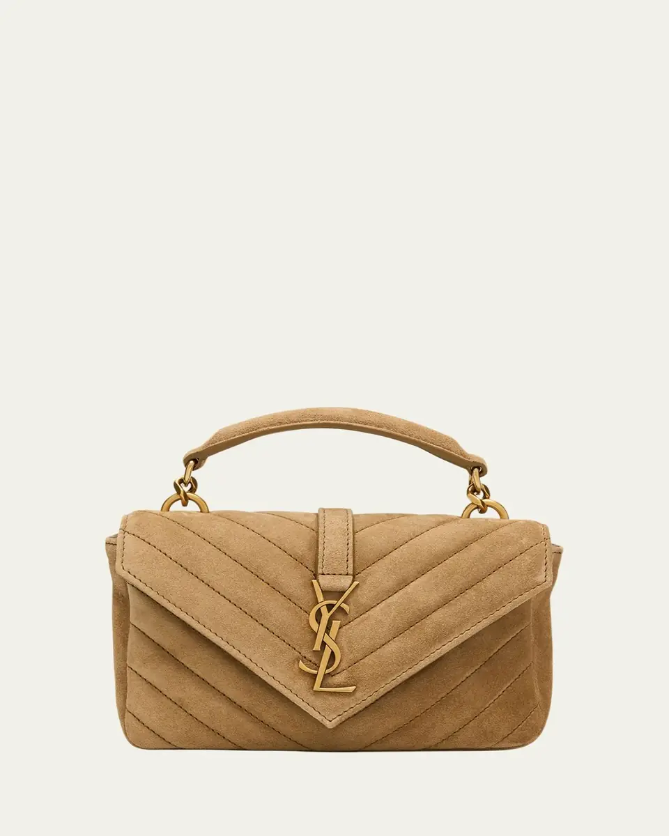 Saint Laurent College Mini Chain Shoulder Bag in Suede | Thumbnail 11 Saint Laurent College Mini Chain Shoulder Bag in Suede | Thumbnail 11