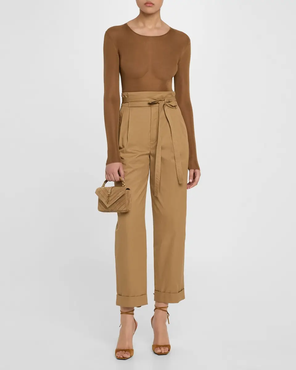 Saint Laurent College Mini Chain Shoulder Bag in Suede | Thumbnail 4 Saint Laurent College Mini Chain Shoulder Bag in Suede | Thumbnail 4