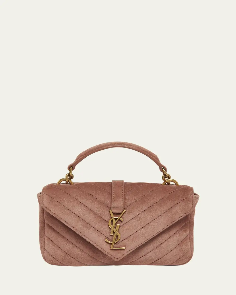 Saint Laurent College Mini Chain Shoulder Bag in Suede | Thumbnail 6 Saint Laurent College Mini Chain Shoulder Bag in Suede | Thumbnail 6