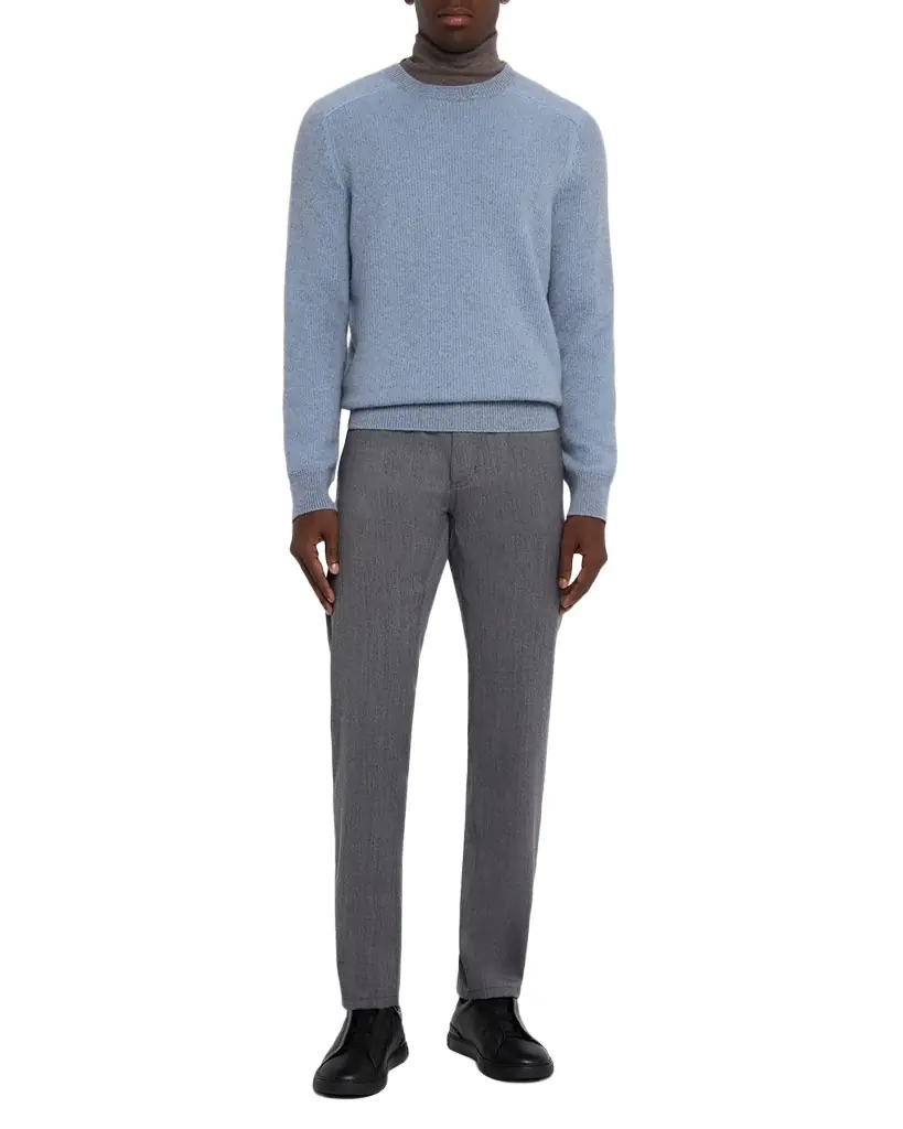 ZEGNA Men's Wool Straight Leg Five-Pocket Pants | Image 1 ZEGNA Men's Wool Straight Leg Five-Pocket Pants | Image 1