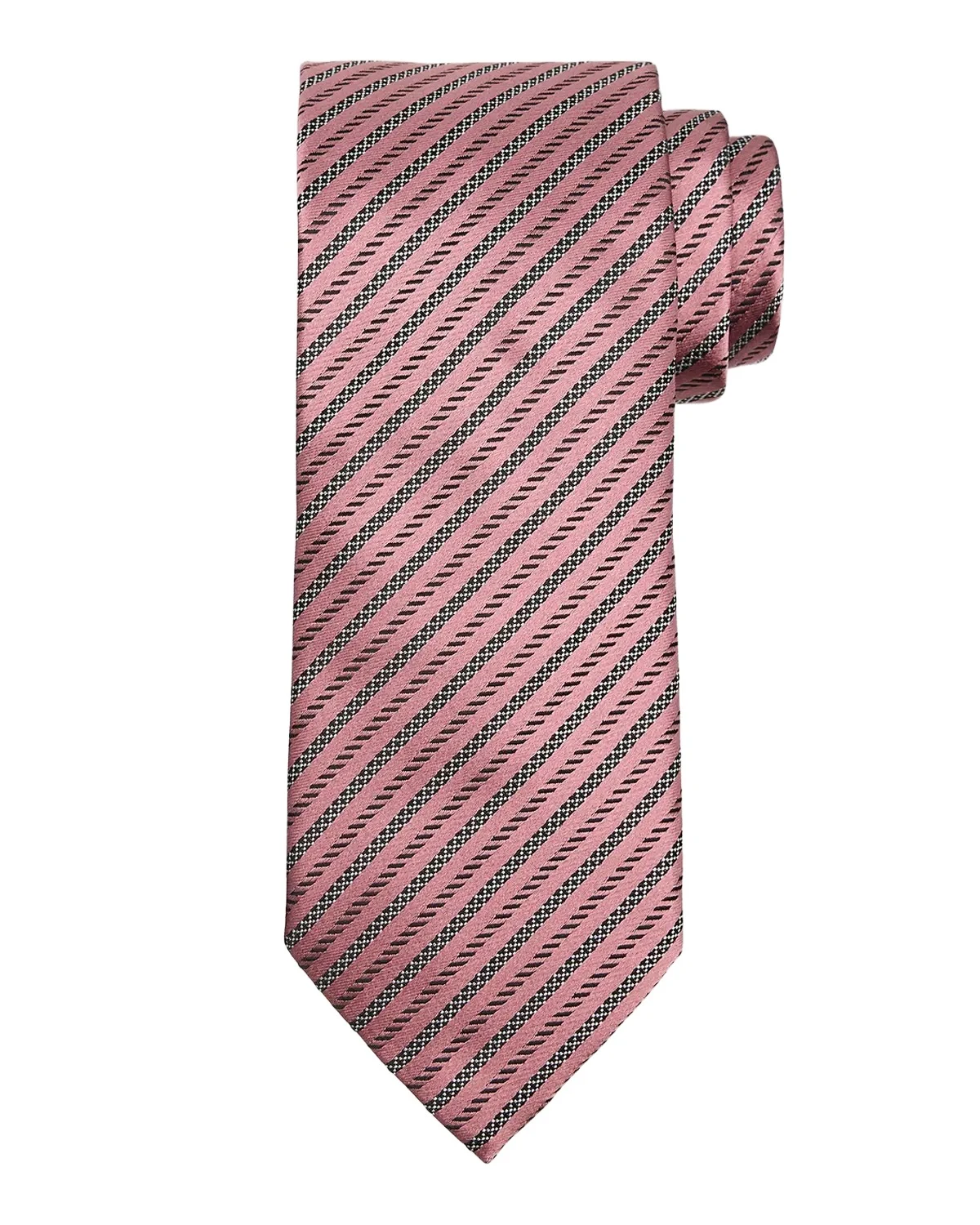 Men's Satin Diagonal Stripe Silk Tie