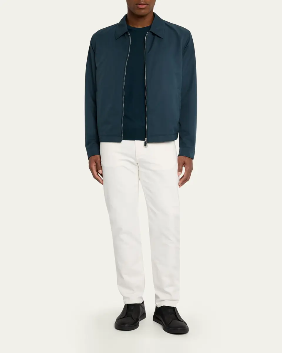 ZEGNA Men's Microfiber Full-Zip Blouson | Thumbnail 2