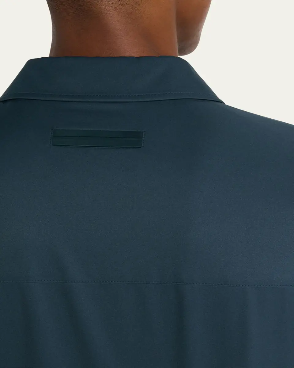ZEGNA Men's Microfiber Full-Zip Blouson | Thumbnail 3