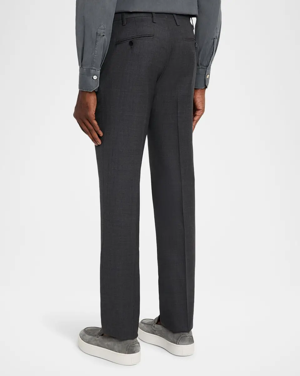 Kiton Men's Wool Twill Flat-Front Trousers | Thumbnail 2 Kiton Men's Wool Twill Flat-Front Trousers | Thumbnail 2