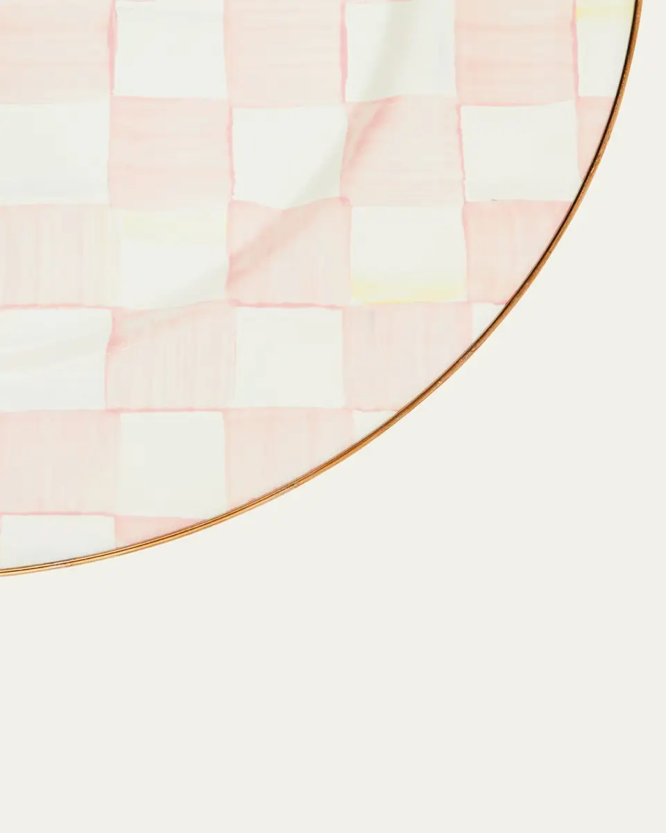 MacKenzie-Childs Rosy Check Enamel Charger Plate | Thumbnail 2