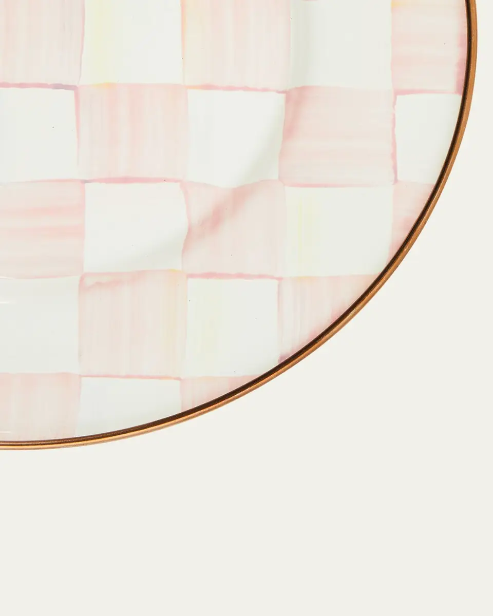 MacKenzie-Childs Rosy Check Enamel Salad/Dessert Plate | Thumbnail 2 MacKenzie-Childs Rosy Check Enamel Salad/Dessert Plate | Thumbnail 2