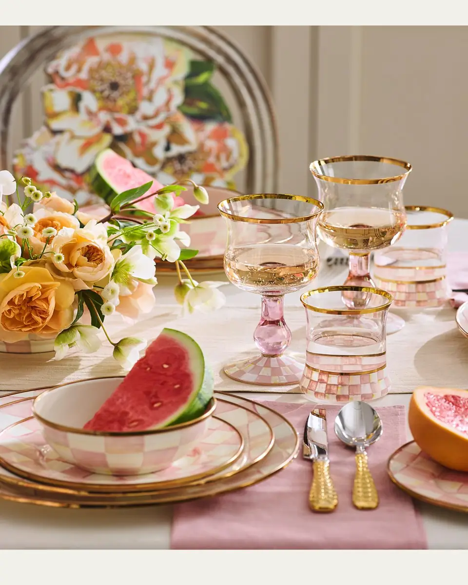 MacKenzie-Childs Rosy Check Enamel Salad/Dessert Plate | Thumbnail 3 MacKenzie-Childs Rosy Check Enamel Salad/Dessert Plate | Thumbnail 3