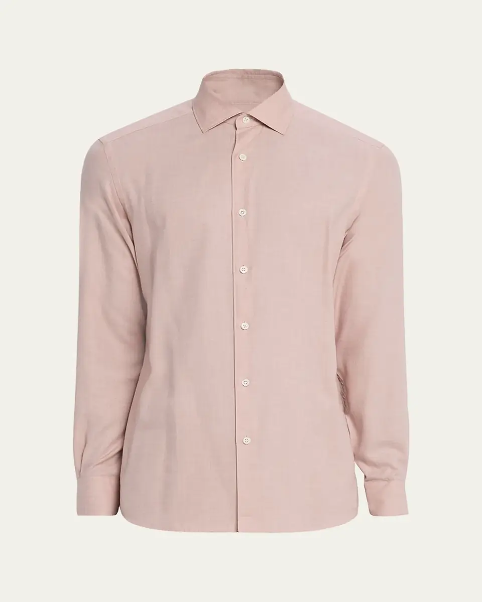 ZEGNA Men's Cashco Classic-Fit Sport Shirt | Thumbnail 6 ZEGNA Men's Cashco Classic-Fit Sport Shirt | Thumbnail 6