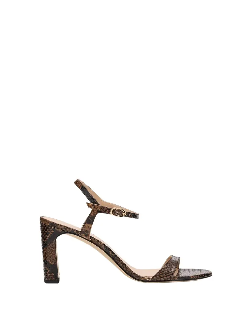 Stuart Weitzman Babette Snake-Embossed Leather Sandals | Image 1 Stuart Weitzman Babette Snake-Embossed Leather Sandals | Image 1